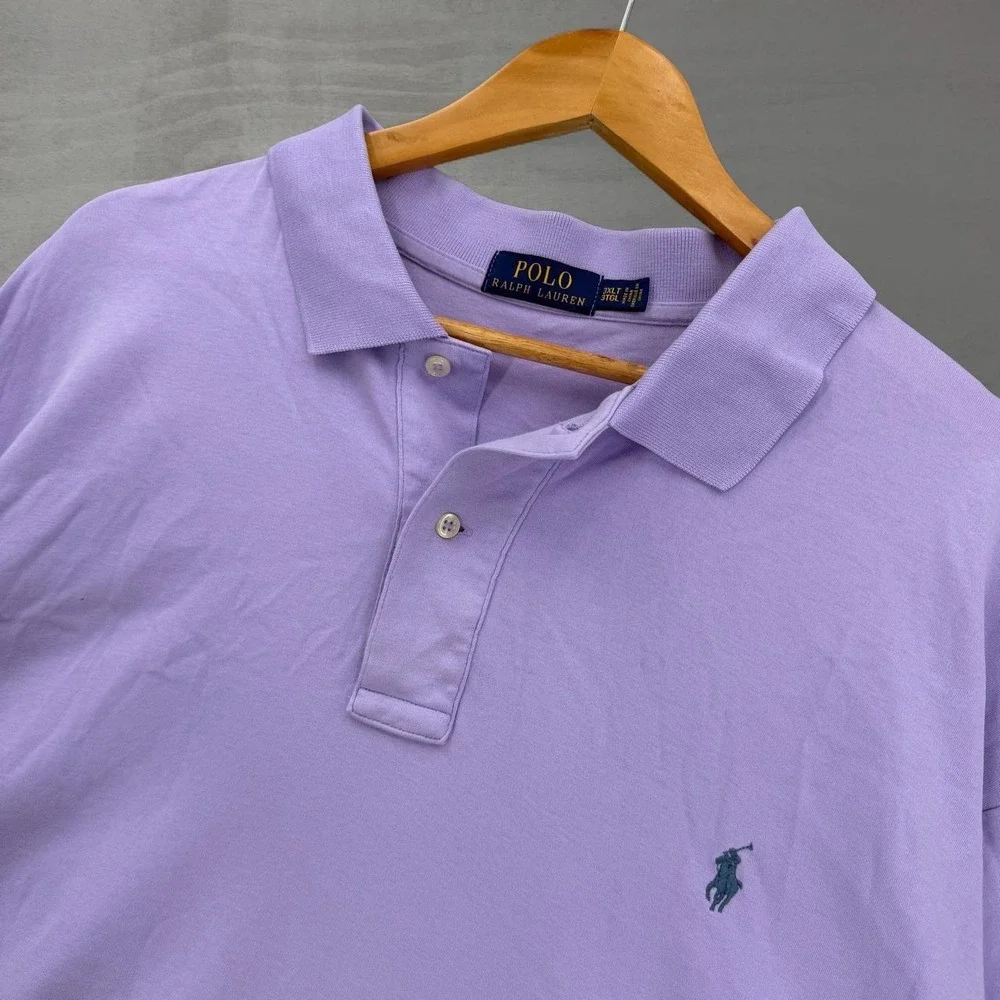 Polo Ralph Lauren Polo Shirt Lavender Short Sleeve Pony Logo 3XLT